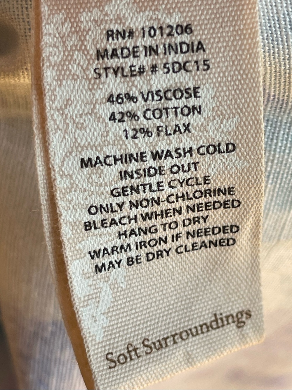NWT Soft Surroundings XL Wearable Art Watercolor Linen Blend Midi Dress Pockets - Picture 7 of 8